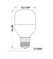 CATA CT-4262 55W 6400K Led Torch Ampul E27 Duylu 4300 Lümen - 3