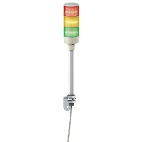 Schneider Electric XVGB3 Easy Harmony Xvg, Monoblok Işıklı Kolon, Ø60, Kırmızı Turuncu Yeşil, Sabit Işıklı, Alüminyum Tüp Montajı Ve L Braket, Ip23, 24 V Ac/Dc - 1