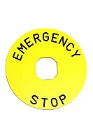 Emas BET90A (EMERGENCY STOP) Baskılı Etiket, Alüminyum - 1