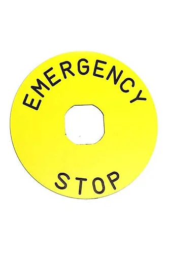 Emas BET90A (EMERGENCY STOP) Baskılı Etiket, Alüminyum - 1