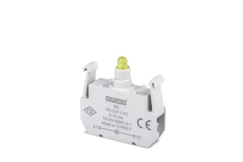 Emas BS LED'li 100-230V AC Sarı Sinyal Blok - 1