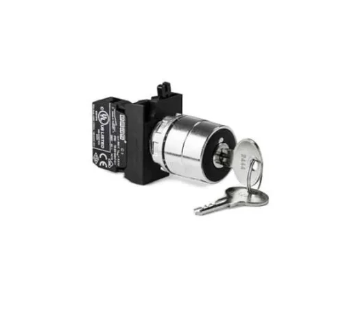 Emas CM101AA30 Metal 2NO (II-0-I) 60° Anahtarlı Kalıcı 0 Pozisyonunda Anahtarı Çıkan 22 mm Buton - 1