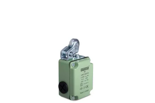 Emas L1K13MIM111 Metal Gövde 22 mm Metal Makaralı Manivela Ani Hareketli 1NO+1NC Sınır Şalter - 2