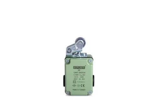 Emas L1K13MIM111 Metal Gövde 22 mm Metal Makaralı Manivela Ani Hareketli 1NO+1NC Sınır Şalter - 1