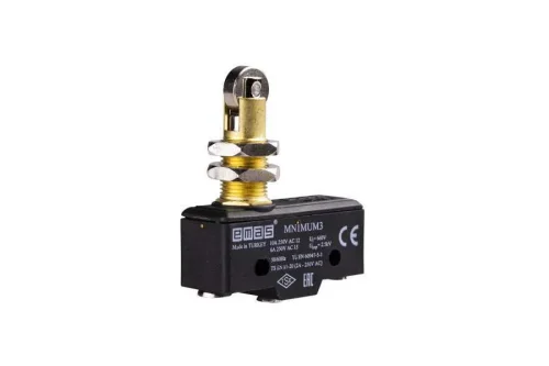 Emas MN1MUM3 Metal Makaralı Pimli 1CO MN1 Serisi Plastik Mini Switch - 1