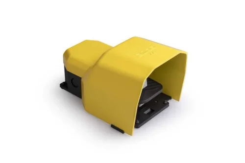 Emas PDKS11UX20 Metal Korumalı 3*(1NO+1NC) 1+2 İki Kademeli Tekli Sarı Plastik Pedal - 1