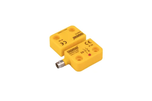 Emas SMS21LSZ-S15 Plastik Sol Çıkış 2NC 5mm LED'li M8*4 Konnektör 22mm Dikdörtgen Manyetik Kapı Switch - 1