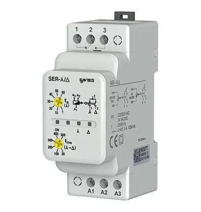ENTES SER-Y/U Zaman Rölesi Çalışma Gerilimi 24V AC/DC - 230V AC Zaman Y∆: 20-500 msn Y: 1-60 sn - 1