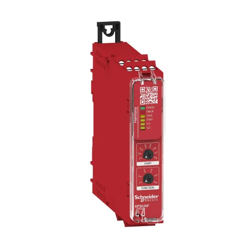 Schneider Electric XPSUAF13AP Güvenlik Rölesi Cat.4 - Potansiyelsiz- NC/NC- NO/NC- PNP/PNP- 24V AC/DC - 1