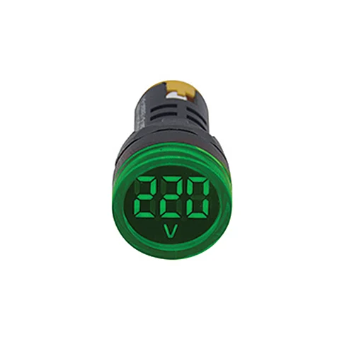 Gwest 6502 22Mm Yeşil 24V-450V Voltmetre - 1