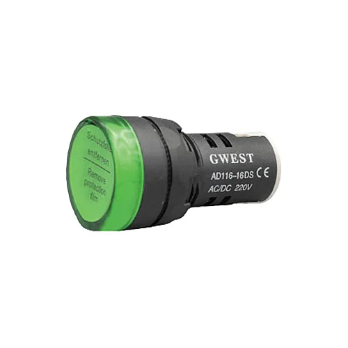 Gwest 6602 22Mm Yeşil 220V. Sinyal Lambası - 1