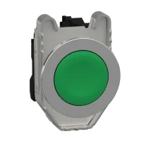 Schneider Electric XB4FA31 Harmony XB4 Gömülü Metal Seri Ø30 Yay Geri Dönüşlü İşaretsiz 1 NA Yeşil - 1