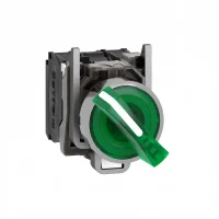 Schneider Electric XB4BK123M5 Harmony XB4 Mandal Buton Ø22 2 Konumlu LED'li 230V AC/ 1NA+1NK Yeşil - 1