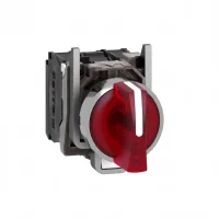 Schneider Electric XB4BK134B5 Harmony XB4 Mandal Buton Ø22 3 Konumlu LED'li 24V AC/DC 1NA+1NK Kırmızı - 1