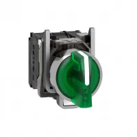 Schneider Electric XB4BK133B5 Harmony XB4 Mandal Buton Ø22 3 Konumlu LED'li 24V AC/DC 1NA+1NK Yeşil - 1