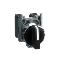 Schneider Electric XB4BD33 Harmony XB4 Mandal Buton Ø22 3 Konumlu Sabit 2 NA Siyah - 1