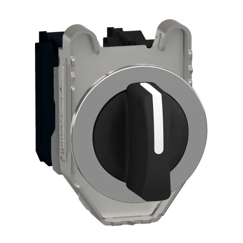 Schneider Electric XB4FD53 Harmony XB4 Selektör Anahtar Gömülü Metal Seri Ø30 3 Pozisyonlu Merkeze Yay Geri Dönüşlü Siyah Mandal Buton 1 NA+ 1 NA - 1