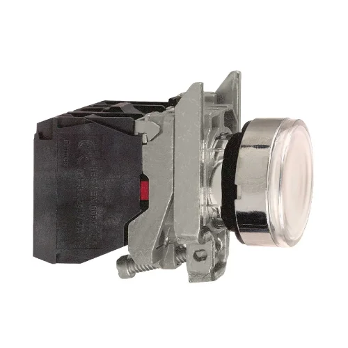 Schneider Electric XB4BW3165 Harmony XB4 Sıva Altı Ø22 Yaylı Dönüş LED'li 250V 1 NA+1 NK Beyaz - 1
