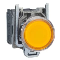 Schneider Electric XB4BW3565 Harmony XB4 Sıva Altı Ø22 Yaylı Dönüş LED'li 250V 1 NA+1 NK Turuncu - 1