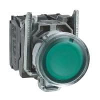 Schneider Electric XB4BW3365 Harmony XB4 Sıva Altı Ø22 Yaylı Dönüş LED'li 250V 1 NA+1 NK Yeşil - 1