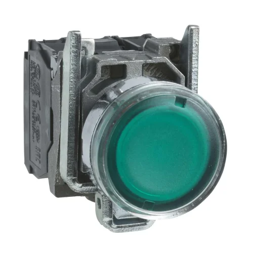 Schneider Electric XB4BW3365 Harmony XB4 Sıva Altı Ø22 Yaylı Dönüş LED'li 250V 1 NA+1 NK Yeşil - 1