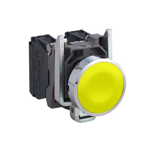 Schneider Electric XB4BA51 Harmony XB4 Sıva Altı Eksiksiz Buton Ø22 Yaylı Dönüş 1NA İşaretsiz Sarı - 1