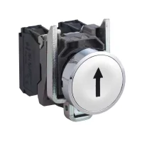 Schneider Electric XB4BA3341 Harmony XB4 Sıva Altı Yaylı Buton Ø22 Beyaz üzerine siyah 