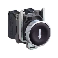Schneider Electric XB4BA3351 Harmony XB4 Sıva Altı Yaylı Buton Ø22 Siyah üzerine beyaz 
