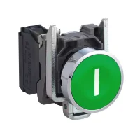 Schneider Electric XB4BA3311 Harmony XB4 Sıva Altı Yaylı Buton Ø22 Yeşil üzerine beyaz 