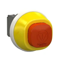 Schneider Electric XB5AS84W3B41 Harmony XB5 Acil Durdurma Butonu Ø40 Çevir, çek, tetiklemeli LED'li 1NA+2NK İşaretsiz Kırmızı/Beyaz - 1
