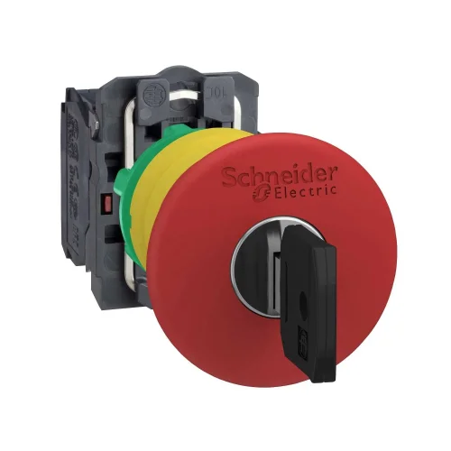 Schneider Electric XB5AS9442 Harmony XB5 Acil Durdurma Butonu Ø40 Kilitli, tetiklemeli 1NK İşaretsiz Kırmızı - 1