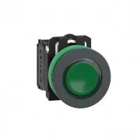 Schneider Electric XB5FW33B5 Harmony XB5 Gömülü Plastik Seri Ø30 Yay Geri Dönüşlü İşaretsiz Işıklı, 24 V AC/DC 1 NA+1 NK Yeşil - 1