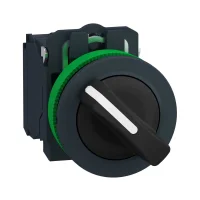 Schneider Electric XB5FD21 Harmony XB5 Selektör Anahtar Gömülü Plastik Seri Ø30 2 Pozisyonlu Siyah Mandal Buton 1 NA - 1