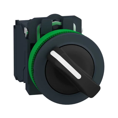 Schneider Electric XB5FD21 Harmony XB5 Selektör Anahtar Gömülü Plastik Seri Ø30 2 Pozisyonlu Siyah Mandal Buton 1 NA - 1