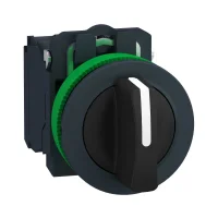 Schneider Electric XB5FD33 Harmony XB5 Selektör Anahtar Gömülü Plastik Seri Ø30 3 Pozisyonlu Siyah Mandal Buton 1 NA+ 1 NA - 1