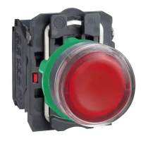 Schneider Electric XB5AW3465 Harmony XB5 Sıva Altı Ø22 Yaylı Dönüş LED'li 250V 1 NA+1 NK Kırmızı - 1