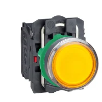 Schneider Electric XB5AW3565 Harmony XB5 Sıva Altı Ø22 Yaylı Dönüş LED'li 250V 1 NA+1 NK Turuncu - 1