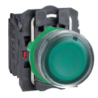 Schneider Electric XB5AW3365 Harmony XB5 Sıva Altı Ø22 Yaylı Dönüş LED'li 250V 1 NA+1 NK Yeşil - 1