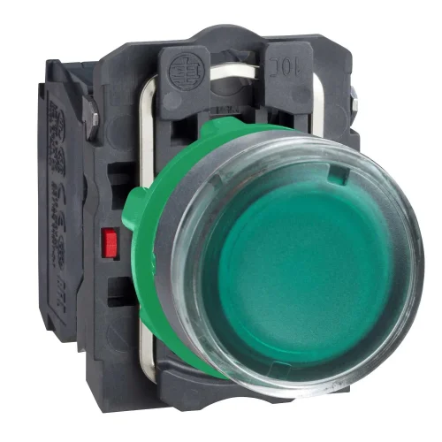 Schneider Electric XB5AW3365 Harmony XB5 Sıva Altı Ø22 Yaylı Dönüş LED'li 250V 1 NA+1 NK Yeşil - 1