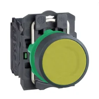 Schneider Electric XB5AA51 Harmony XB5 Sıva Altı Eksiksiz Buton Ø22 Yaylı Dönüş 1NA İşaretsiz Sarı - 1