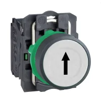 Schneider Electric XB5AA3341 Harmony XB5 Sıva Altı Yaylı Buton Ø22 Beyaz üzerine siyah 