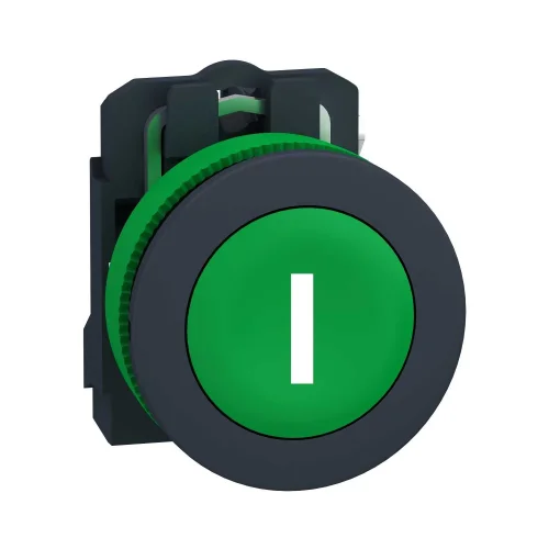 Schneider Electric XB5FA3311 Harmony XB5 Sıva Altı Yaylı Buton Ø30 Yeşil üzerine beyaz 