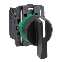 Schneider Electric XB5AJ33 Harmony XB5 Uzun Mandal Buton Ø22 3 Konumlu Sabit 2 NA Siyah - 1
