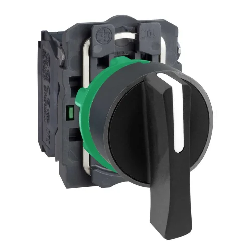 Schneider Electric XB5AJ33 Harmony XB5 Uzun Mandal Buton Ø22 3 Konumlu Sabit 2 NA Siyah - 1