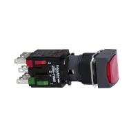 Schneider Electric XB6CW4B2B Kırmızı Kare Sıva Altı Eksiksiz Işıklı Basmlı Ø16 Yaylı Dönüş 1Nk 12...24V - 1