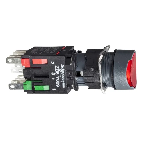 Schneider Electric XB6AW4B2B Kırmızı Sıva Altı Eksiksiz Işıklı Buton Ø16 Yaylı Dönüş 1Nk 12...24V - 1