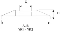 Klemsan 541280B Yk 2 Beyaz Yapışkanlı Kroşe - 1