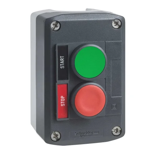 Schneider Electric XALD211H29 Koyu Gri İstasyon Yeşil Sıva Altı/Kırmızı Sıva Altı Buton Ø22 Yaylı Dönüş - 1