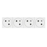 Legrand 077144L Dörtlü Düz Yüzey Ups Priz 45° 16A 250V 8M Beyaz - 1