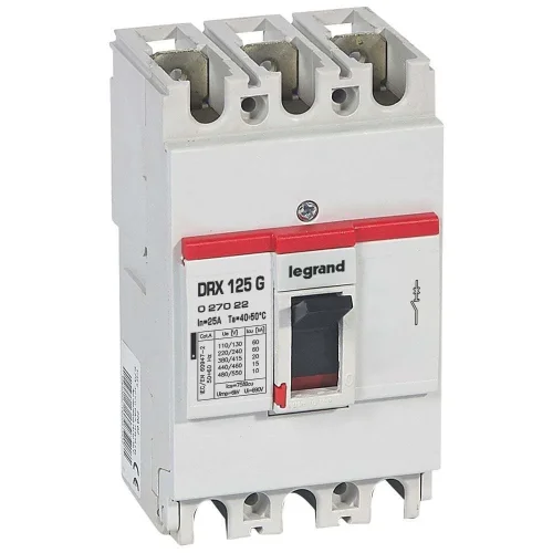 Legrand 27022 DRX125 Sabit 3P 25A 20kA Kompakt Şalter - 1